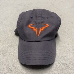 Nike Rafa Nadal Hat Cap DRI-FIT H86 Used 850666-081 Gridiron/Hyper crimson